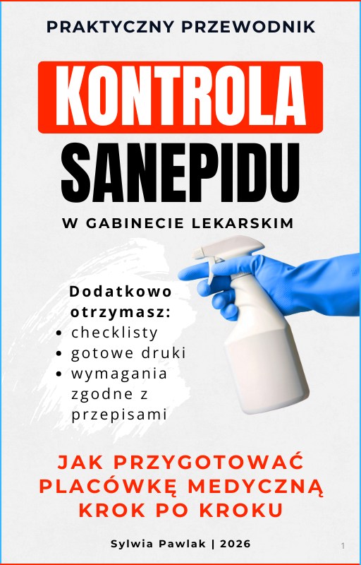Okładka ebooka Praktyczny przewodnik Kontrola Sanepidu w gabinecie lekarskim